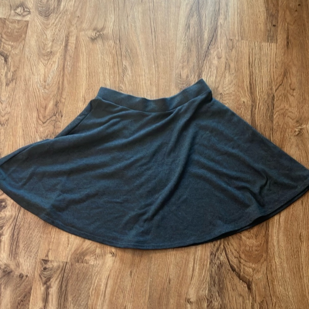 Inner beauty small grey jersey mini skirt swingy skater